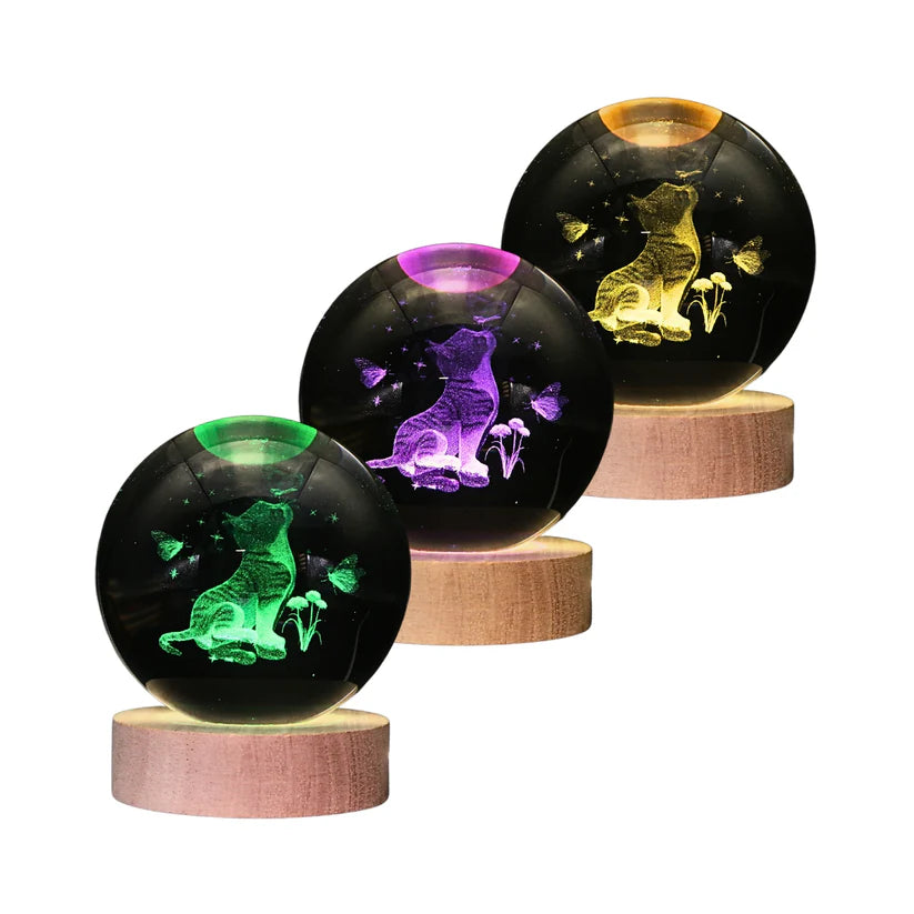 Lampara Bola De Cristal LED RGB Colores